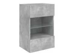 Móvel De Tv*Helloshop26 Móveis de parede para TV estante multimídia televisão aparador TV sala de jantar sala de estar quarto e luzes LED 2 peças 40 x 30 x 60,5 cm cinza 02_0029129 Cinzento