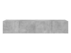 Móvel De Tv|Helloshop26 Móveis de parede para TV estante multimídia televisão aparador TV sala de jantar sala de estar quarto e luzes LED 2 peças 80 x 35 x 31 cm cinza 02_0029135 Cinzento