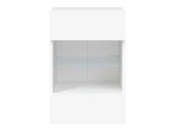 Outlet Helloshop26 Móveis de parede para TV estante multimídia televisão aparador TV sala de jantar sala de estar quarto com luzes LED 2 peças 40 x 30 x 60,5 cm 02_0029101 Branco
