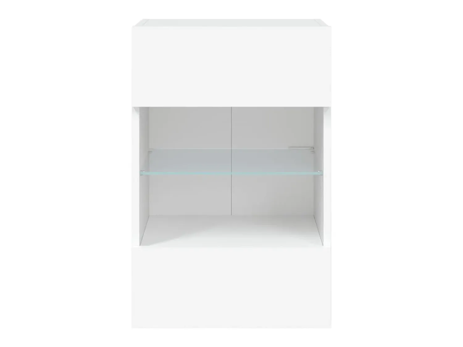 Outlet Helloshop26 Móveis de parede para TV estante multimídia televisão aparador TV sala de jantar sala de estar quarto com luzes LED 2 peças 40 x 30 x 60,5 cm 02_0029101 Branco