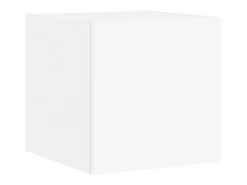 Móvel De Tv|Helloshop26 Móveis de parede para TV estante multimídia televisão aparador TV sala de jantar sala de estar quarto com luzes LED 2 peças 30,5 x 35 x 30 cm 02_0029095 Branco