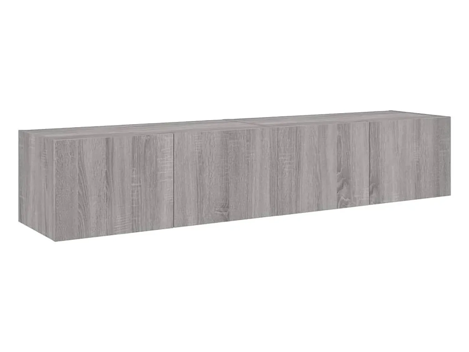 Móvel De Tv|Helloshop26 Móveis de parede para TV prateleira multimídia televisão aparador TV sala de jantar sala de estar quarto e luzes LED 2 peças sonoma 80 x 35 x 31 cm cinza 02_0029156 Cinzento