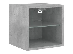 Móvel De Tv*Helloshop26 Móveis de parede para TV prateleira multimídia televisão aparador TV sala de jantar sala de estar quarto e luzes LED 2 peças 30 x 28,5 x 30 cm cinza 02_0029125 Cinzento