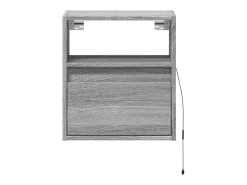 Móvel De Tv*Helloshop26 Móveis de parede para TV prateleira multimídia televisão aparador TV sala de jantar sala de estar quarto e luzes LED 2 peças sonoma 41 x 31 x 45 cm cinza 02_0029123 Cinzento