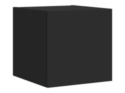 Helloshop26 Móveis de parede para TV prateleira multimídia televisão aparador TV sala de jantar sala de estar quarto com luzes LED 2 peças 30,5 x 35 x 30 cm 02_0029096^ Móvel De Tv
