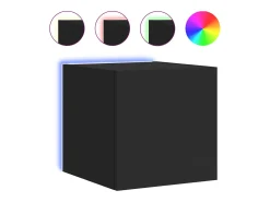 Helloshop26 Móveis de parede para TV prateleira multimídia televisão aparador TV sala de jantar sala de estar quarto com luzes LED 2 peças 30,5 x 35 x 30 cm 02_0029096^ Móvel De Tv