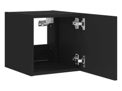 Helloshop26 Móveis de parede para TV prateleira multimídia televisão aparador TV sala de jantar sala de estar quarto com luzes LED 2 peças 30,5 x 35 x 30 cm 02_0029096^ Móvel De Tv