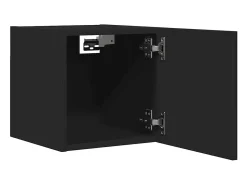 Discount Helloshop26 Móveis de parede para TV prateleira de televisão multimídia televisão buffet sala de jantar sala de estar quarto 2 peças 30,5 x 30 x 30 cm 02_0028905 Preto