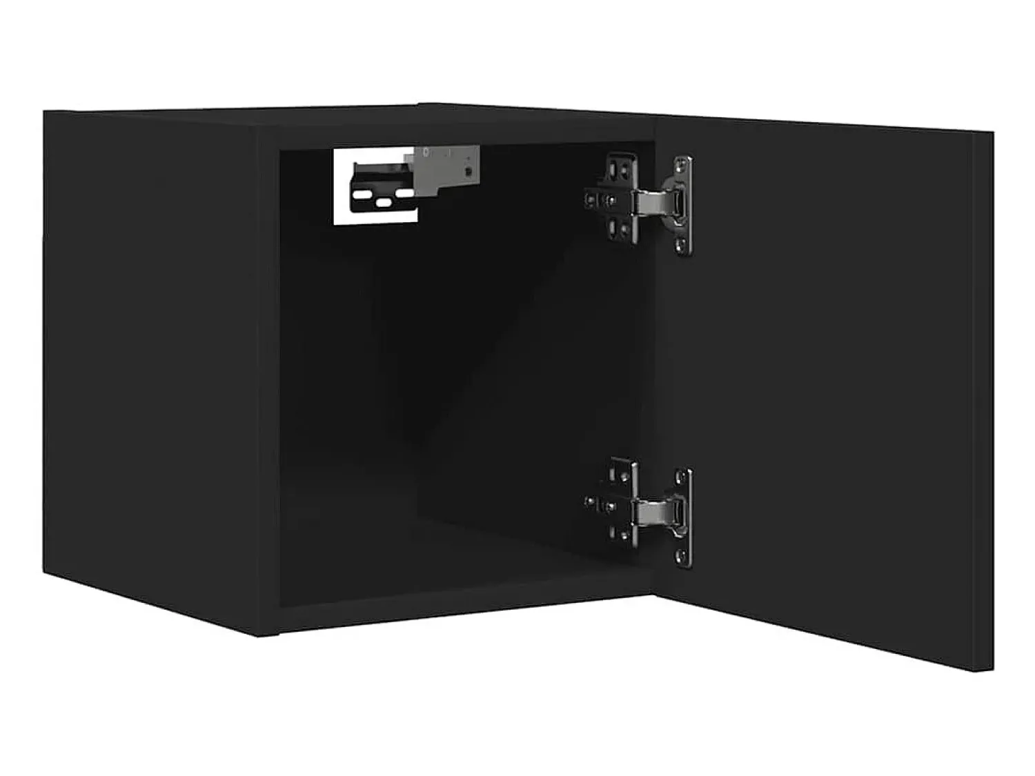 Discount Helloshop26 Móveis de parede para TV prateleira de televisão multimídia televisão buffet sala de jantar sala de estar quarto 2 peças 30,5 x 30 x 30 cm 02_0028905 Preto