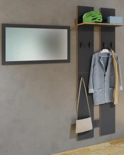VCM Móveis de piso Salia Antracite A. 170 x L. 57 x P. 20 cm^ Móvel De Entrada