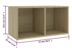 Móvel De Tv*vidaxl Móveis de TV 2 pcs derivados de madeira carvalho sonoma Castanho