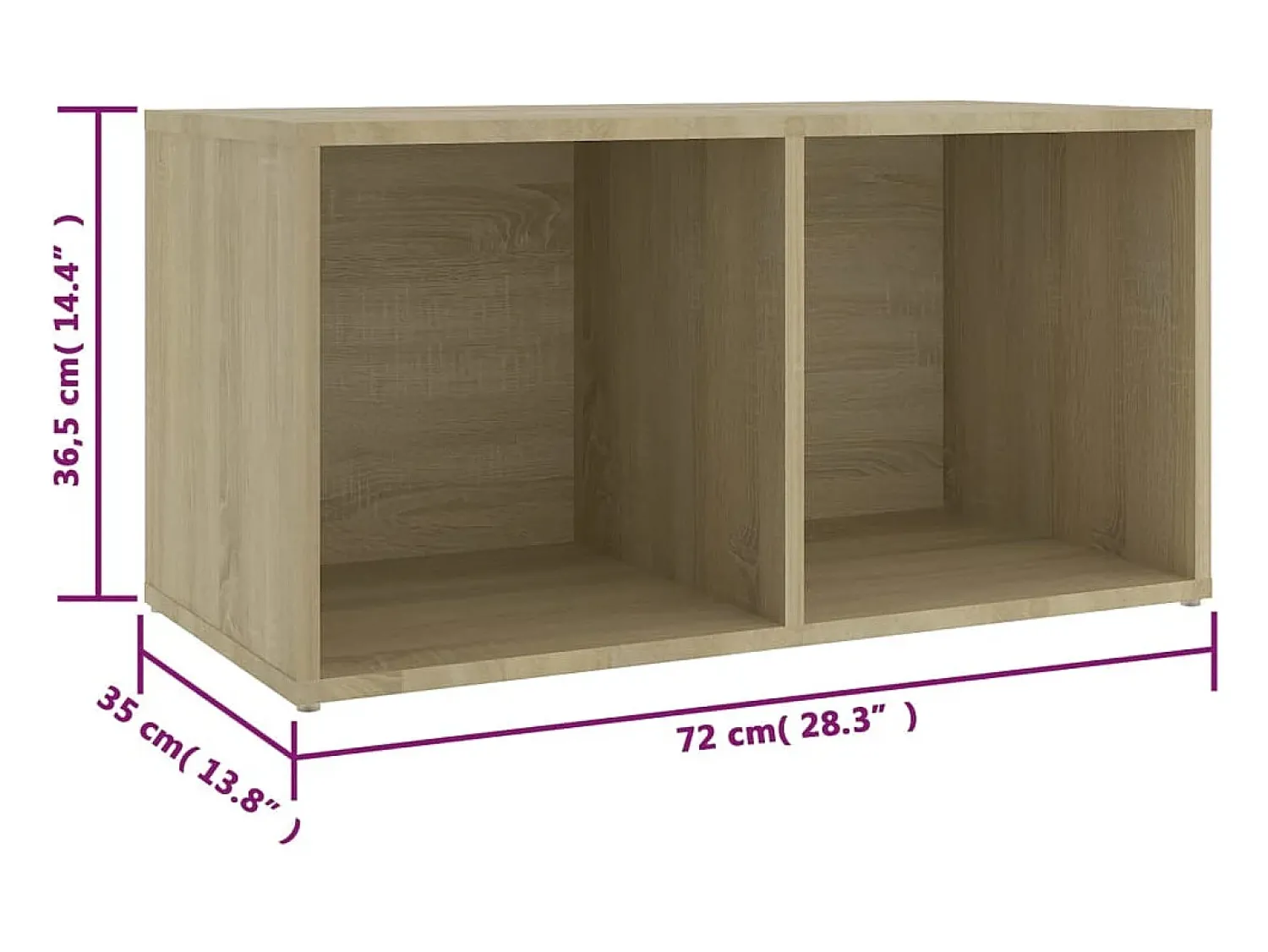 Móvel De Tv*vidaxl Móveis de TV 2 pcs derivados de madeira carvalho sonoma Castanho