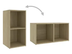 Móvel De Tv*vidaxl Móveis de TV 2 pcs derivados de madeira carvalho sonoma Castanho