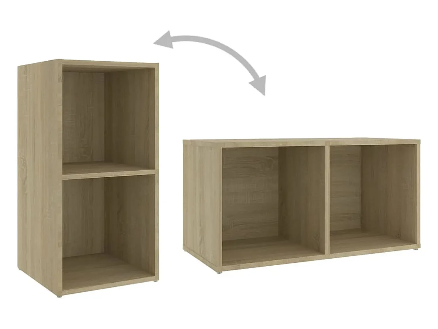 Móvel De Tv*vidaxl Móveis de TV 2 pcs derivados de madeira carvalho sonoma Castanho
