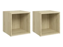 Clearance Móveis de TV 2 pcs derivados de madeira carvalho sonoma PT488879 Castanho