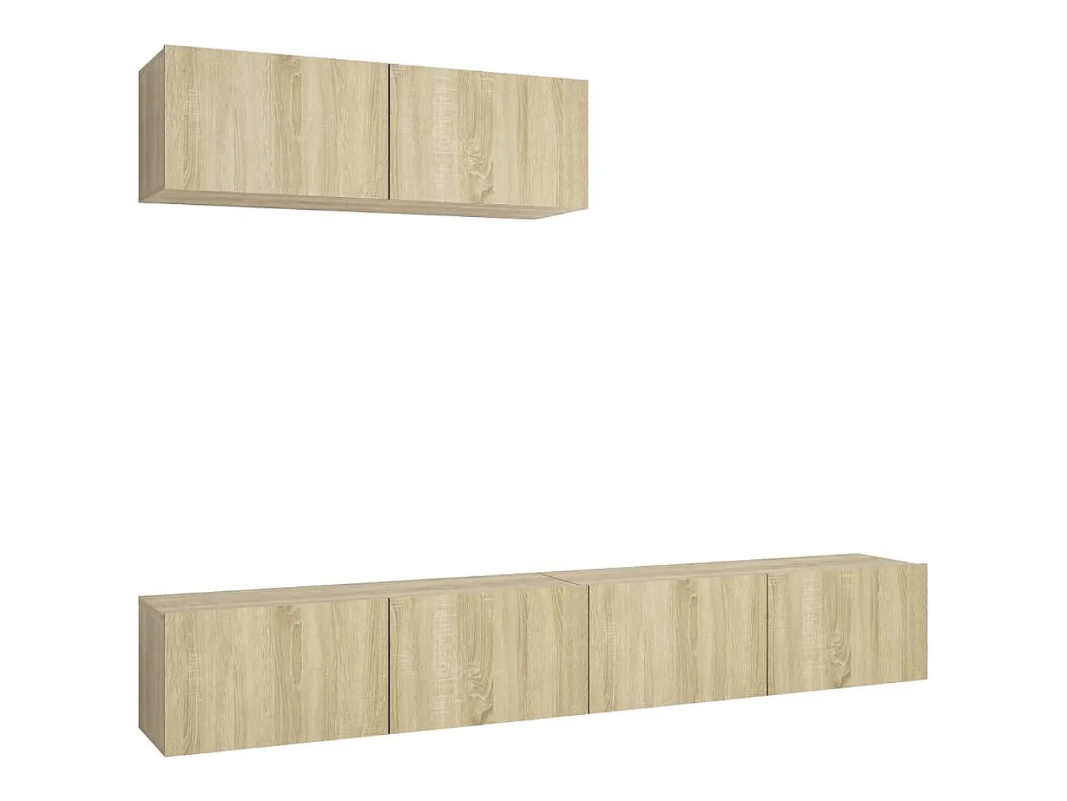 Móvel De Tv| Móveis de TV 3 pcs derivados de madeira cor carvalho sonoma PT972477 Castanho