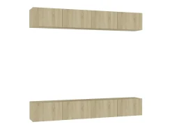 Móvel De Tv* Móveis de TV 4 pcs derivados de madeira carvalho sonoma PT242686 Castanho