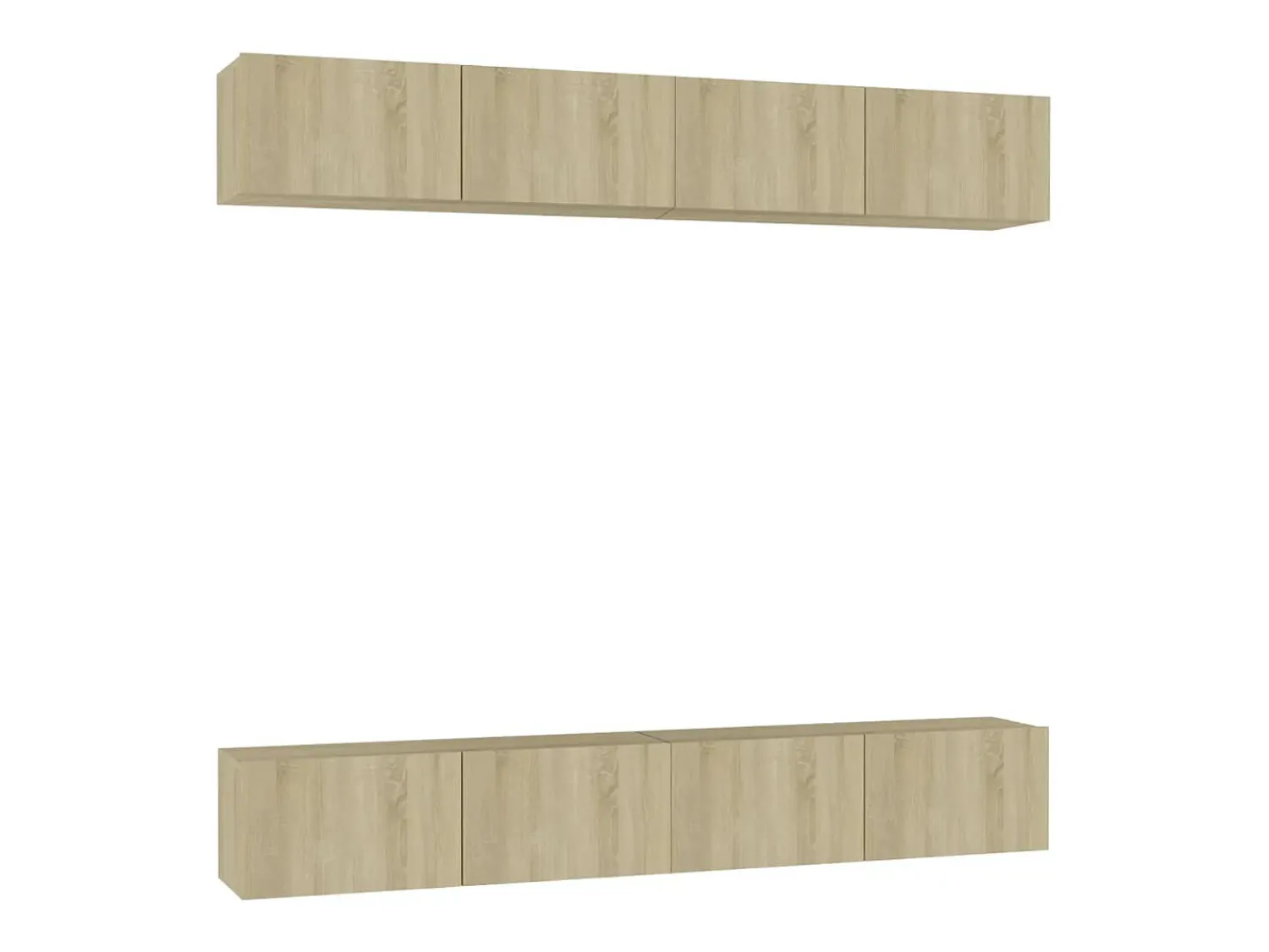 Móvel De Tv* Móveis de TV 4 pcs derivados de madeira carvalho sonoma PT242686 Castanho