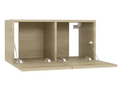 Móvel De Tv| Móveis de TV 4 pcs derivados de madeira carvalho sonoma PT832754 Castanho