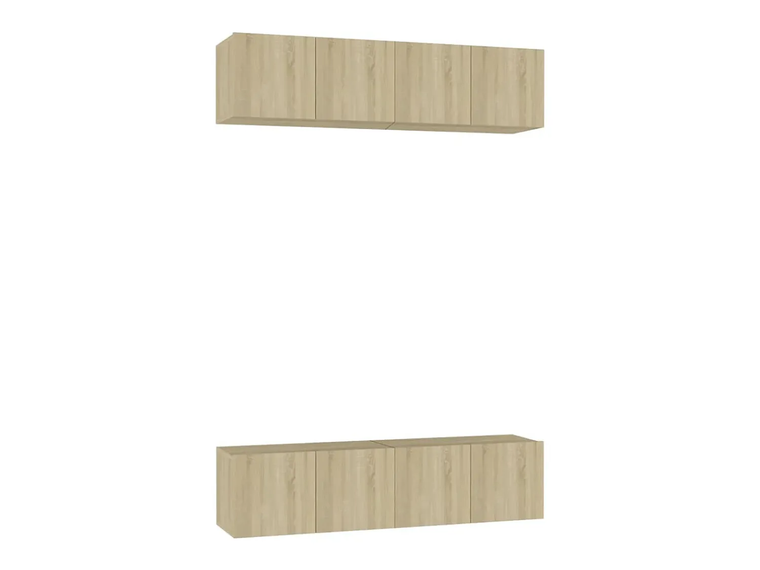Móvel De Tv| Móveis de TV 4 pcs derivados de madeira carvalho sonoma PT832754 Castanho