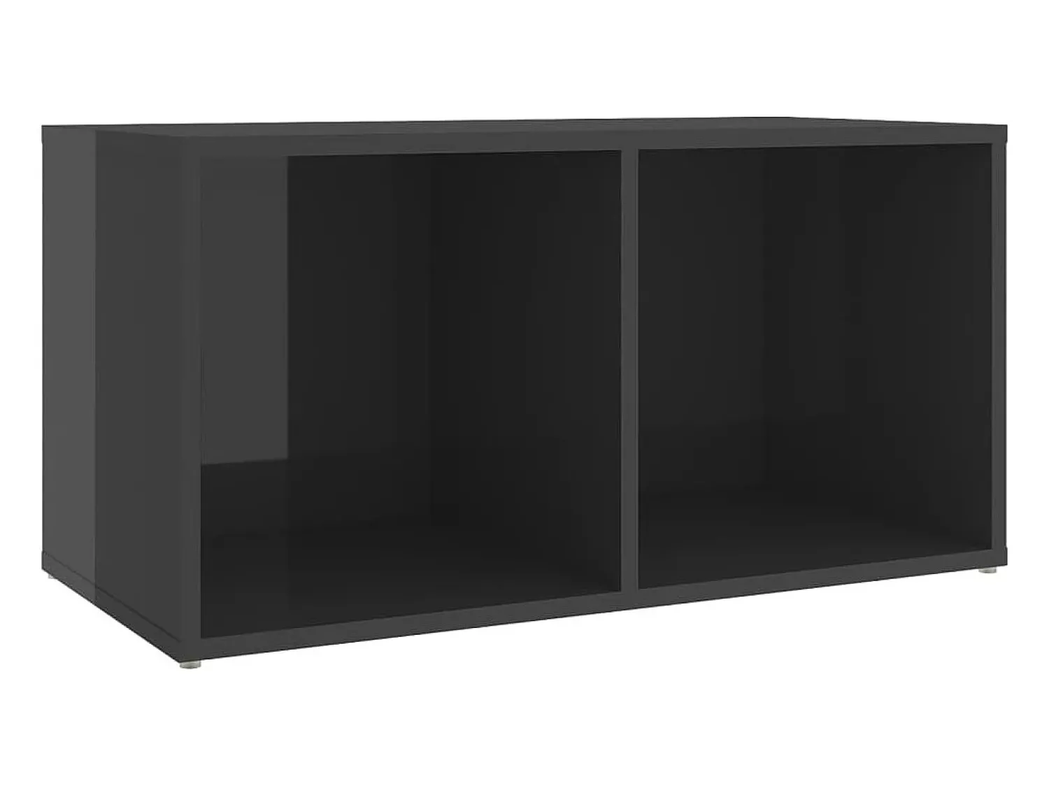 Outlet Móveis de TV 2 pcs derivados de madeira cinza brilhante PT983509 Cinzento