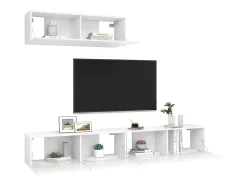 Móvel De Tv* Móveis de TV 3 pcs derivados de madeira PT340191 Branco