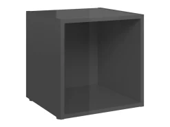 Móvel De Tv* Móveis de TV 4 pcs derivados de madeira brilhante PT144191 Cinzento