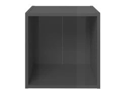 Móvel De Tv* Móveis de TV 4 pcs derivados de madeira brilhante PT144191 Cinzento