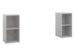Móvel De Tv* Móveis de TV 2 pcs derivados de madeira cimento PT627084 Cinzento