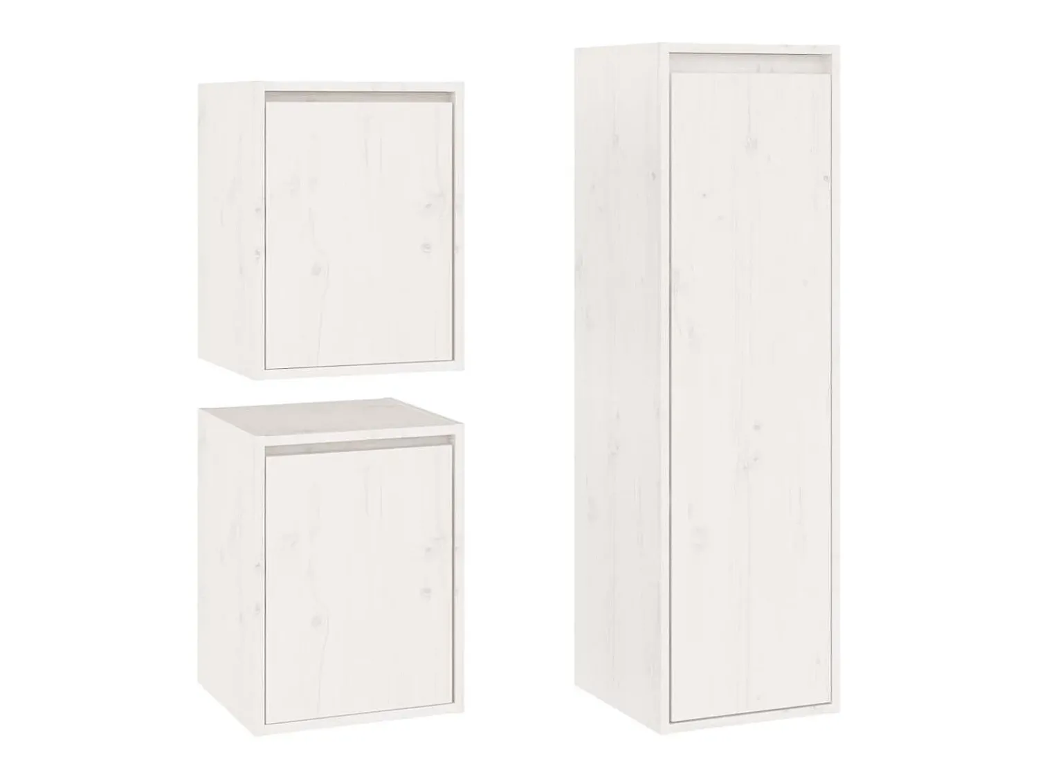 Sale vidaxl Móveis de TV 3 pcs madeira de pinho maciça Branco