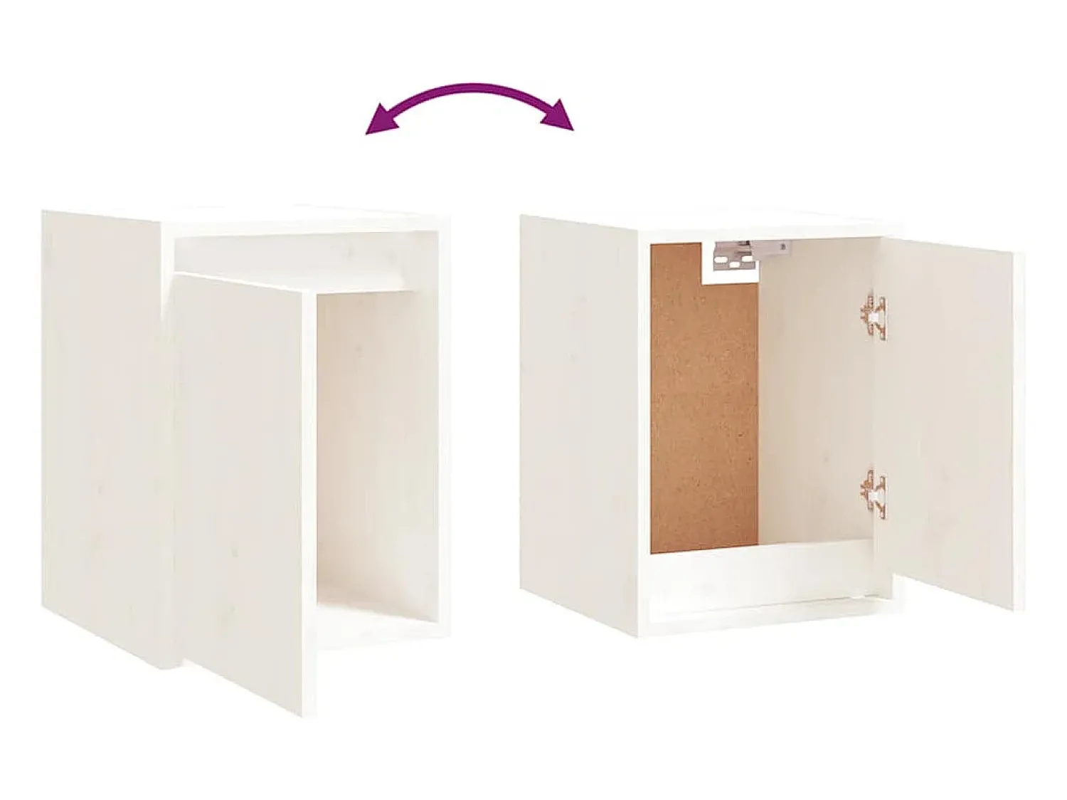 Sale vidaxl Móveis de TV 3 pcs madeira de pinho maciça Branco