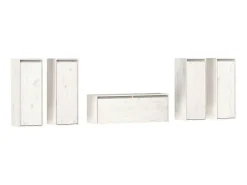 Sale Móveis de TV 5 pcs madeira de pinho maciça PT110014 Branco