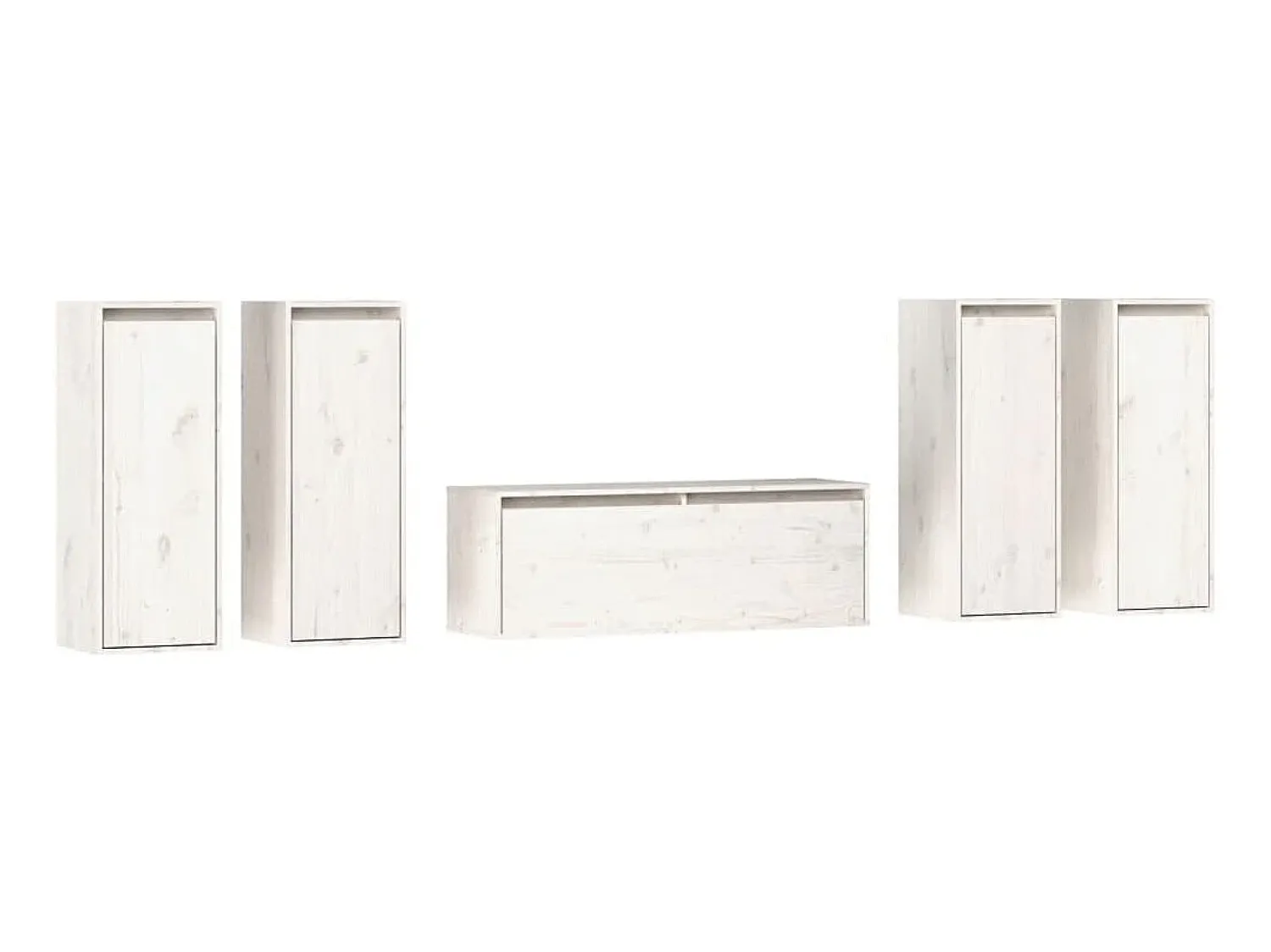 Sale Móveis de TV 5 pcs madeira de pinho maciça PT110014 Branco