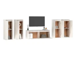 Sale Móveis de TV 5 pcs madeira de pinho maciça PT110014 Branco