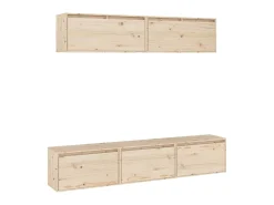 Móvel De Tv* Móveis de TV 5 pcs madeira de pinho maciça PT137370 Castanho