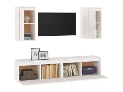 Móveis de TV 4 pcs madeira de pinho maciça PT444516^ Móvel De Tv