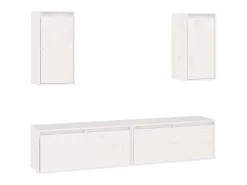 Móveis de TV 4 pcs madeira de pinho maciça PT444516^ Móvel De Tv