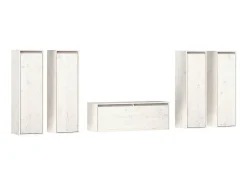 Móveis de TV 5 pcs madeira de pinho maciça PT726629^ Móvel De Tv