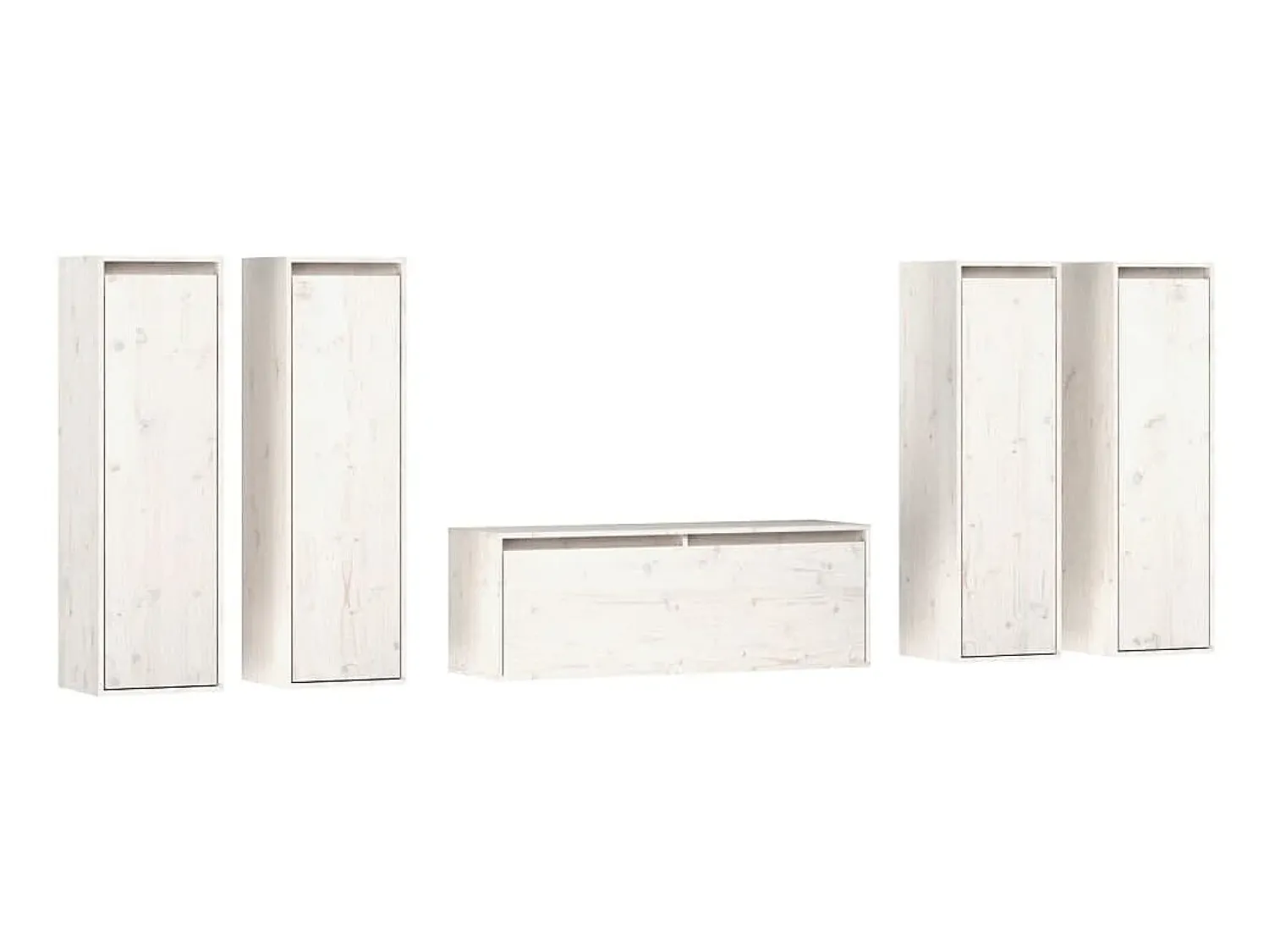 Móveis de TV 5 pcs madeira de pinho maciça PT726629^ Móvel De Tv