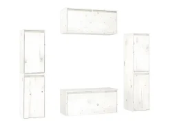 Móveis de TV 6 pcs madeira de pinho maciça PT459450^ Móvel De Tv
