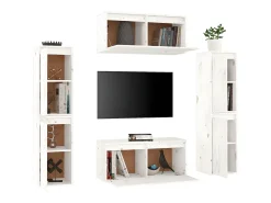 Móveis de TV 6 pcs madeira de pinho maciça PT459450^ Móvel De Tv