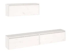 Móvel De Tv* Móveis de TV 3 pcs madeira de pinho maciça PT996122 Branco