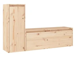 Móvel De Tv|vidaxl Móveis de TV 2 pcs madeira de pinho maciça Castanho