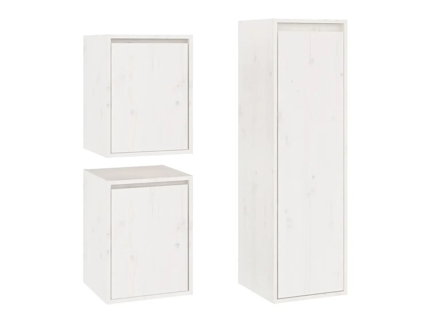 Móveis de TV 3 pcs madeira de pinho maciça PT781087^ Móvel De Tv