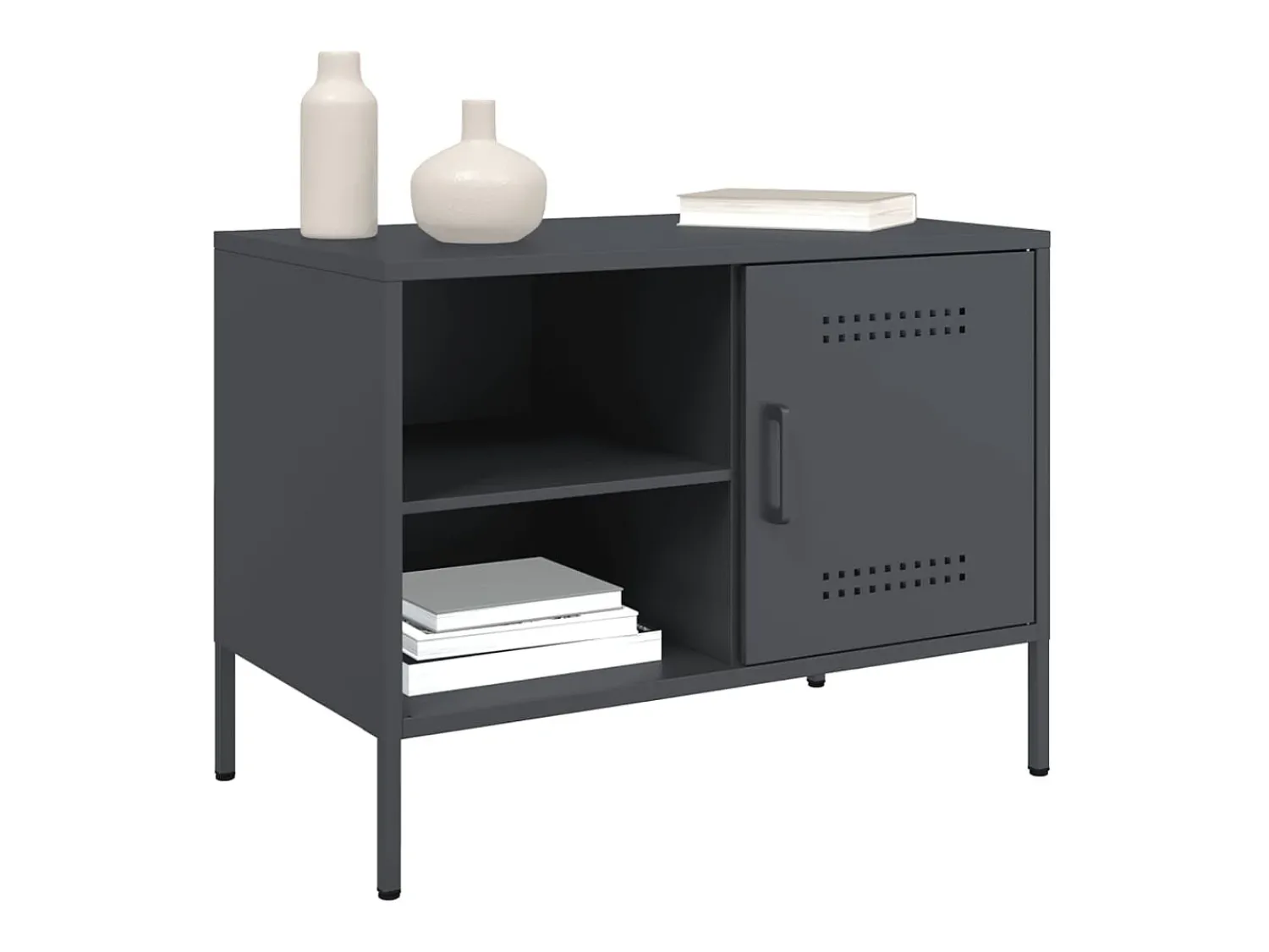 Móveis de TV 2 pcs 68x39x50,5 cm aço antracite PT650798^ Móvel De Tv