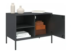 Móveis de TV 2 pcs 68x39x50,5 cm aço antracite PT650798^ Móvel De Tv