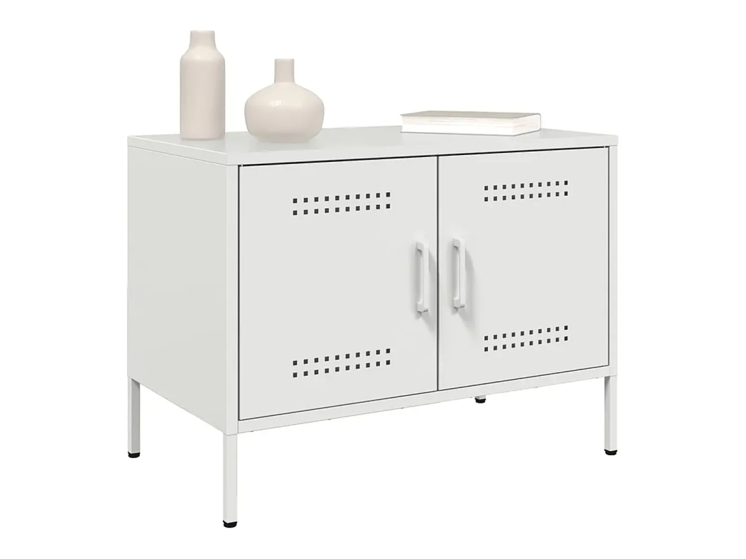 Móvel De Tv| Móveis de TV 2 pcs 68x39x50,5 cm aço PT129024 Branco