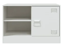 Discount Móveis de TV 2 pcs 67x39x44 cm aço PT407439 Branco