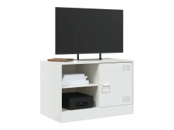 Discount Móveis de TV 2 pcs 67x39x44 cm aço PT407439 Branco