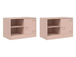 Outlet Móveis de TV 2 pcs 67x39x44 cm aço PT873878 Rosa